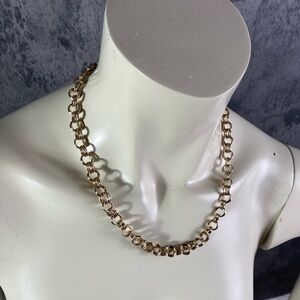 Chain linked gold plated necklace